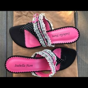 Isabella Fiore Black and Pink Heels